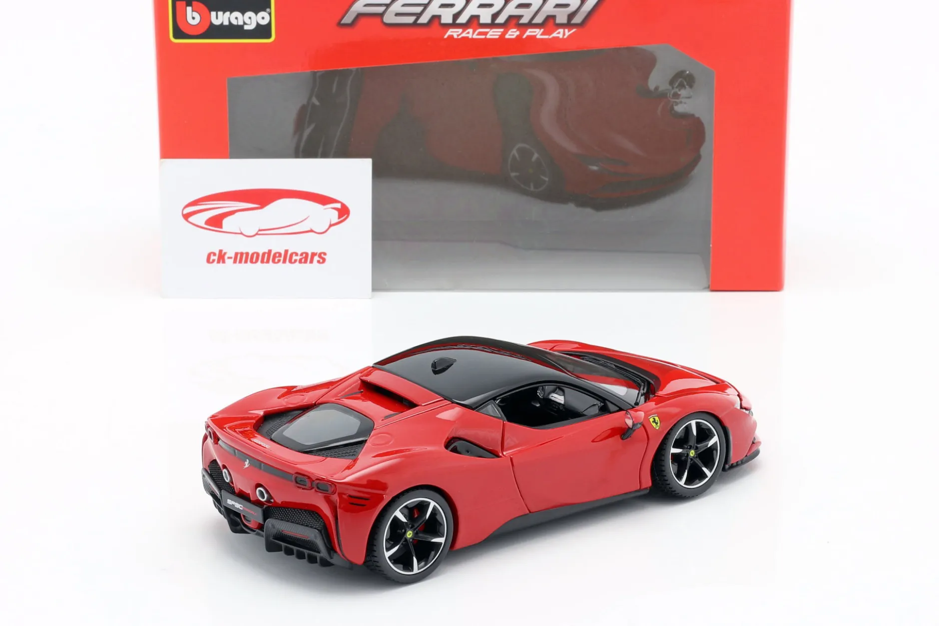 Ferrari SF90 Stradale Baujahr 2019 rot 1:24 Bburago