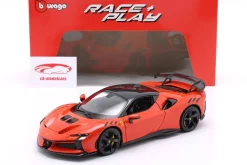 Ferrari SF90 XX Stradale Baujahr 2024 orange-rot 1:18 Bburago