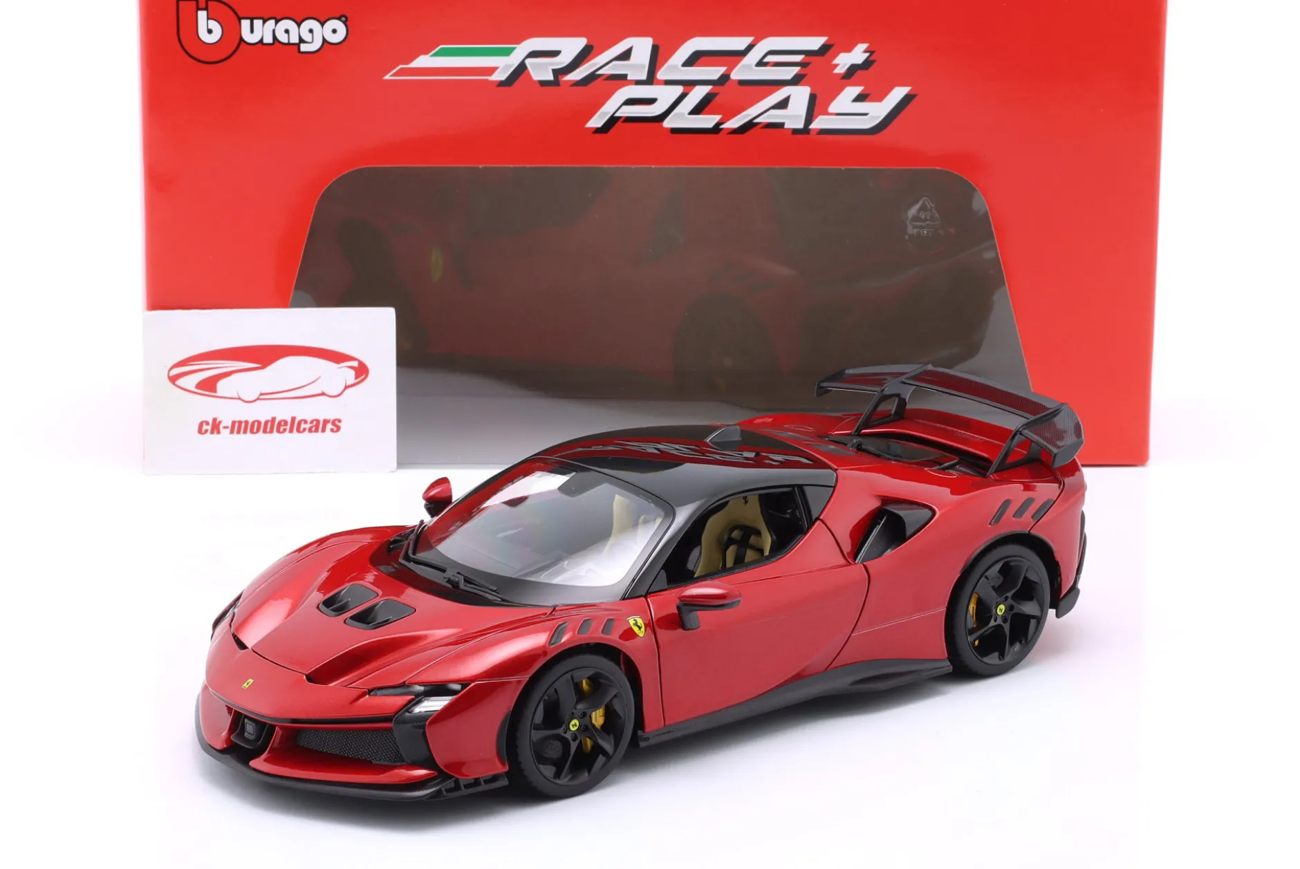 Ferrari SF90 XX Stradale Baujahr 2024 rot metallic 1:18 Bburago