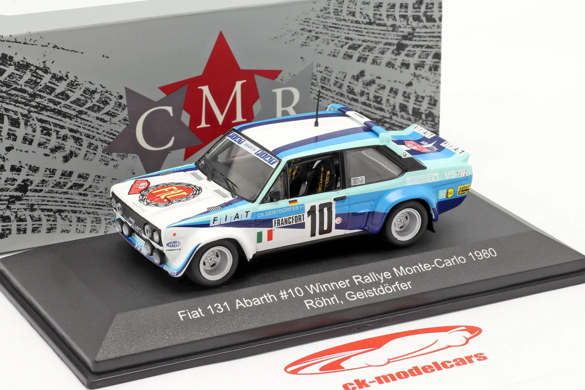 Fiat 131 Abarth #10 Sieger Rallye Monte Carlo 1980 Röhrl, Geistdörfer 1:43 CMR