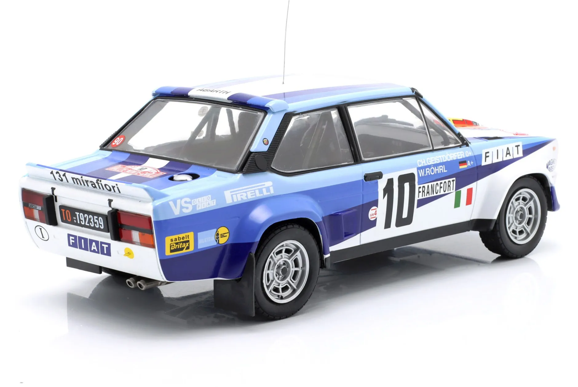 Fiat 131 Abarth #10 Sieger Rallye Monte Carlo 1980 Röhrl, Geistdörfer 1:18 WERK83