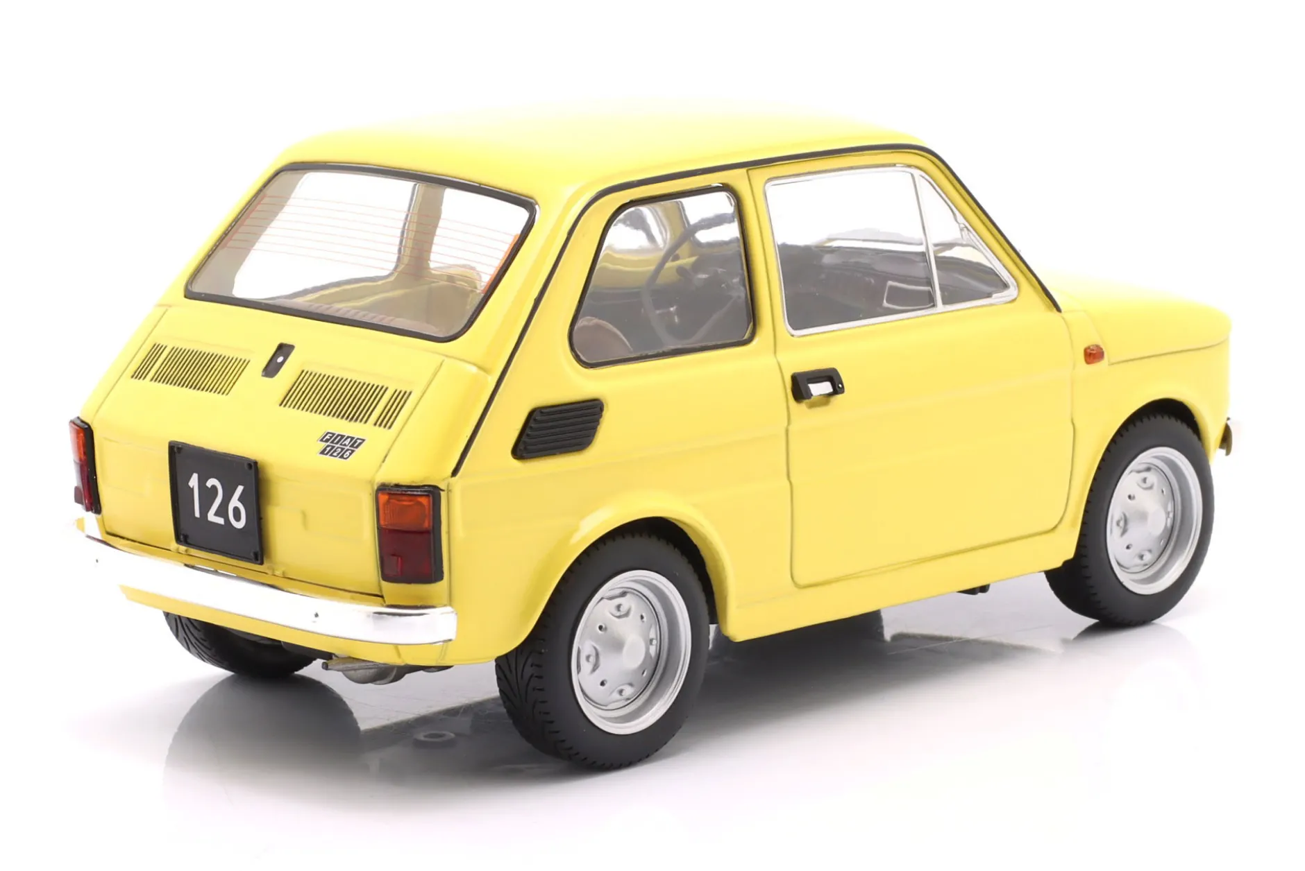 Fiat 126 Baujahr 1972 gelb 1:18 ModelCar Group