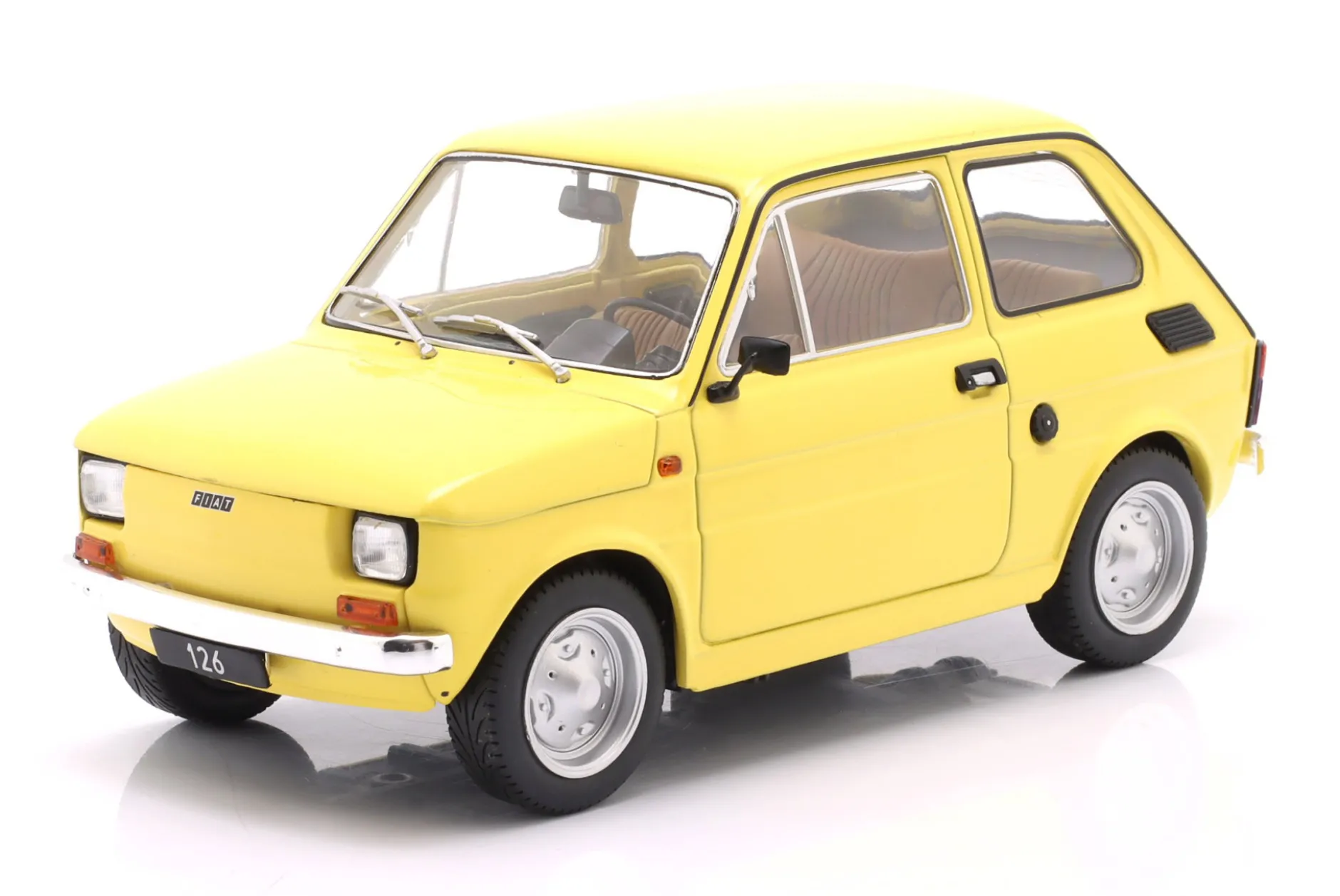 Fiat 126 Baujahr 1972 gelb 1:18 ModelCar Group