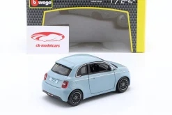 Fiat 500e Baujahr 2023 hellblau 1:24 Bburago