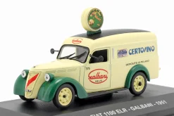 Fiat 1100 ELR Lieferwagen Galbani Baujahr 1951 hellgelb / grün 1:43 Altaya