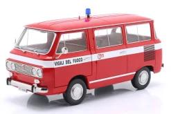 Fiat 850 Familiare Vigili Del Fuoco Baujahr 1970 rot 1:18 Mitica