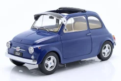 Fiat 500 F Custom mit abnehmbarem Dach Baujahr 1968 blau 1:12 KK-Scale