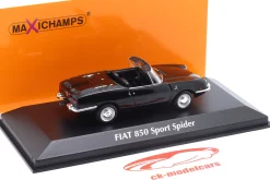 Fiat 850 Sport Spider Baujahr 1968 schwarz 1:43 Minichamps