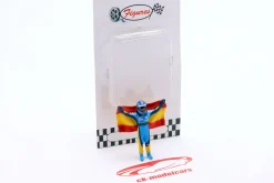 Figur Fernando Alonso mit Flagge blau, gelb 1:43 Cartrix
