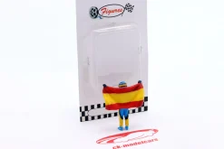 Figur Fernando Alonso mit Flagge blau, gelb 1:43 Cartrix