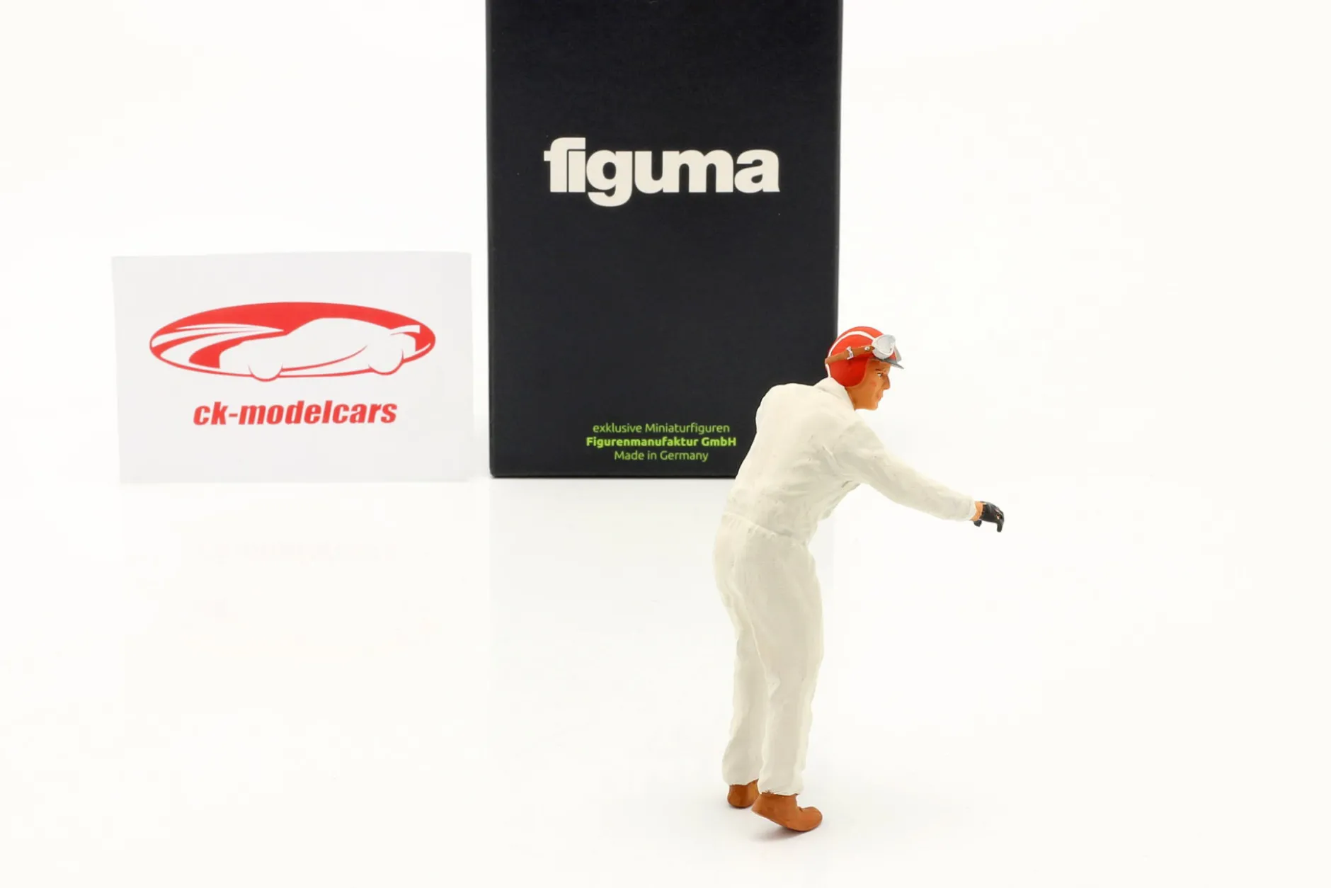 Figur Rennfahrer Jo Siffert stützt sich ab 1:18 FigurenManufaktur