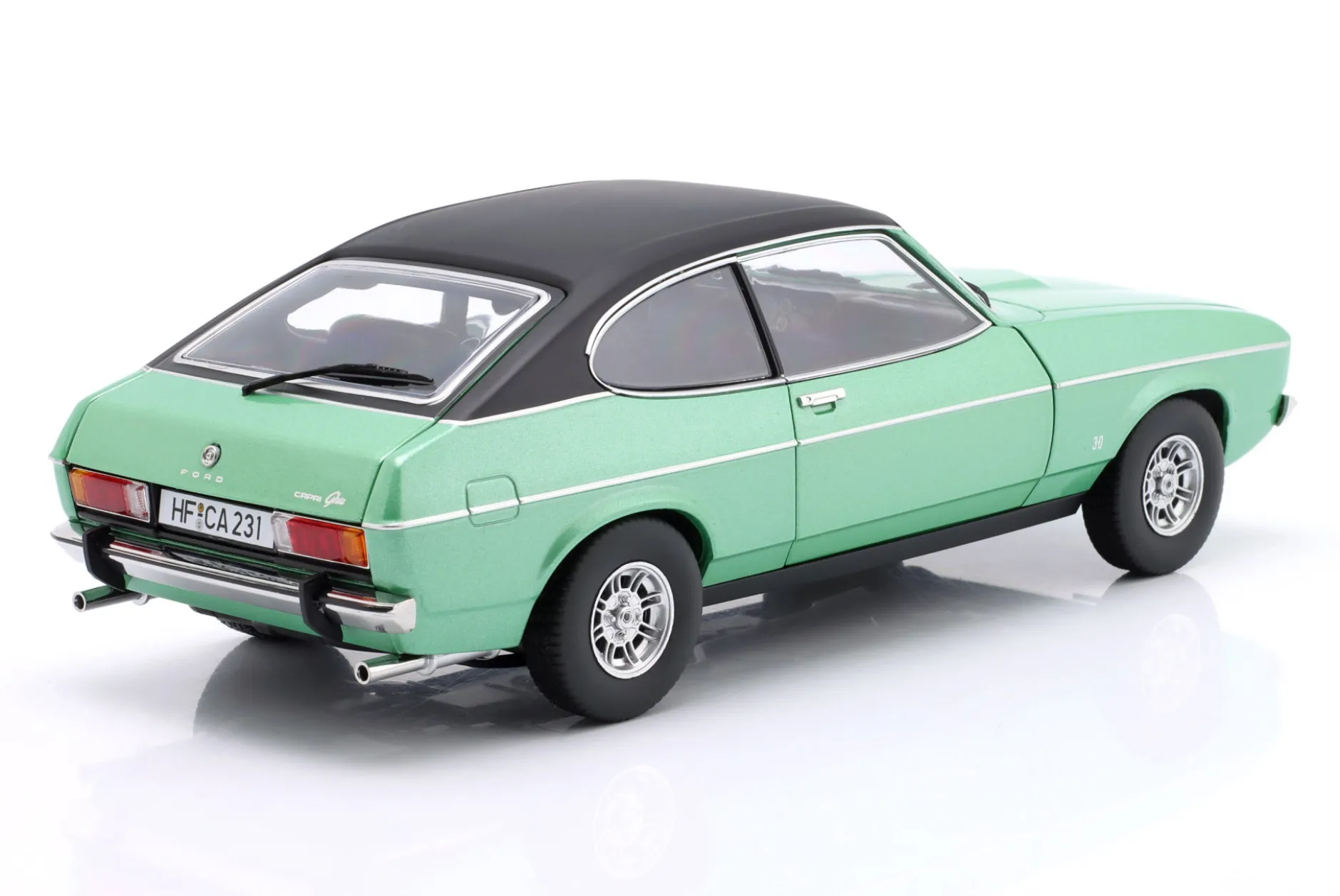 Ford Capri II Ghia 3.0 Baujahr 1974-1977 mittelmeergrün 1:18 TOURING
