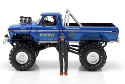 Ford F-250 Monster Truck 48-inch Tires Bigfoot #1 1974 mit 2 Figuren 1:18 Greenlight