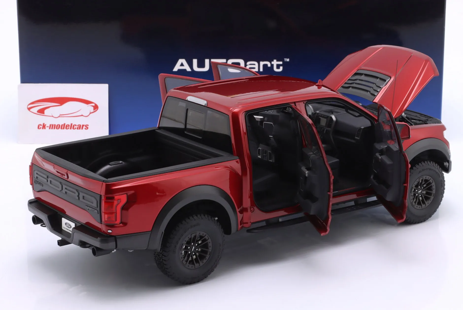 Ford F-150 Raptor Supercrew Pick-Up Baujahr 2019 rubinrot 1:18 AUTOart