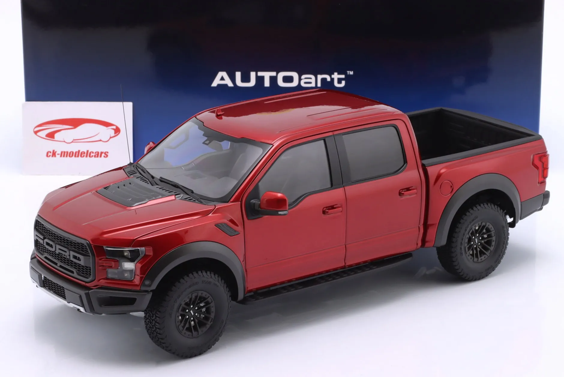 Ford F-150 Raptor Supercrew Pick-Up Baujahr 2019 rubinrot 1:18 AUTOart