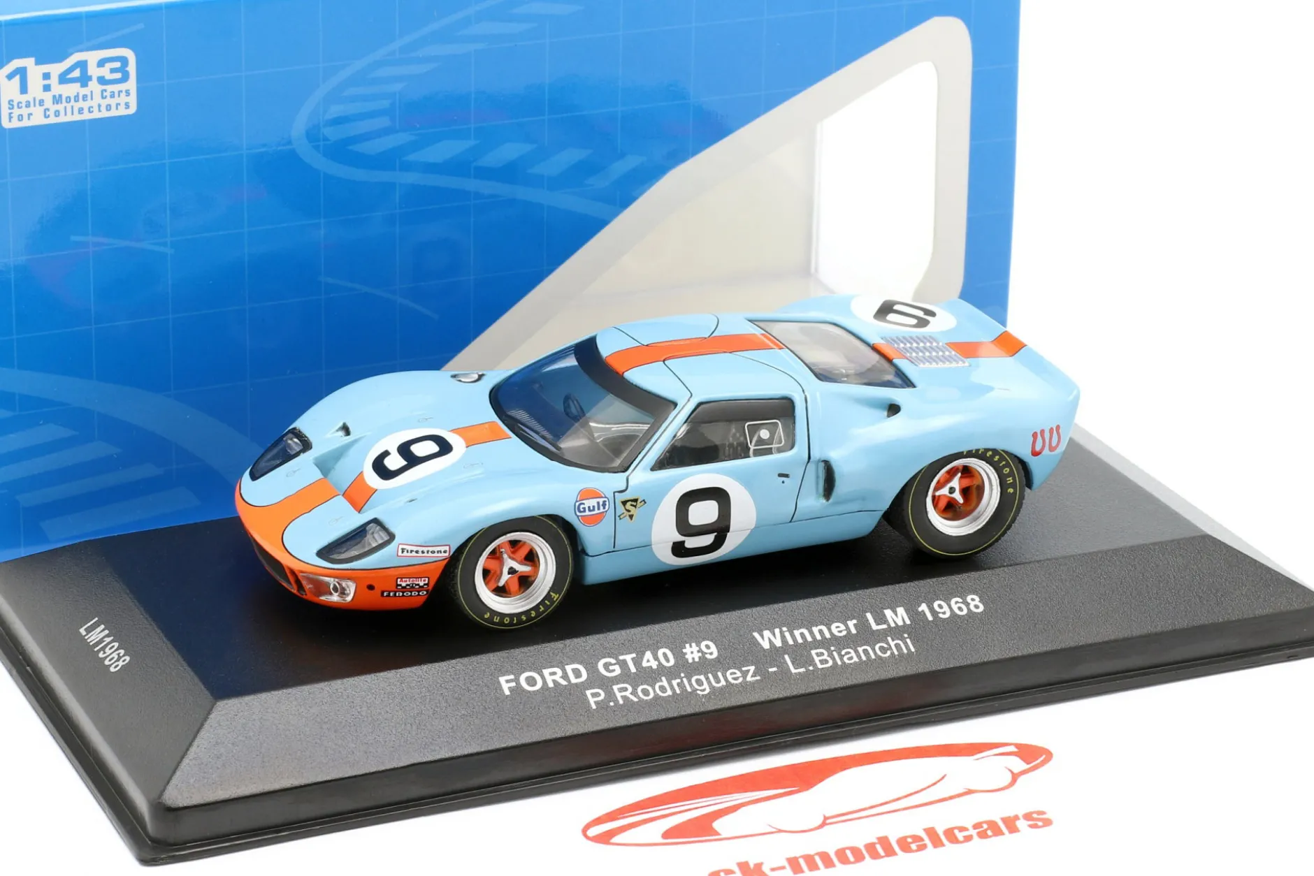 Ford GT40 Gulf #9 Winner 24h LeMans 1968 Rodriguez, Bianchi 1:43 Ixo