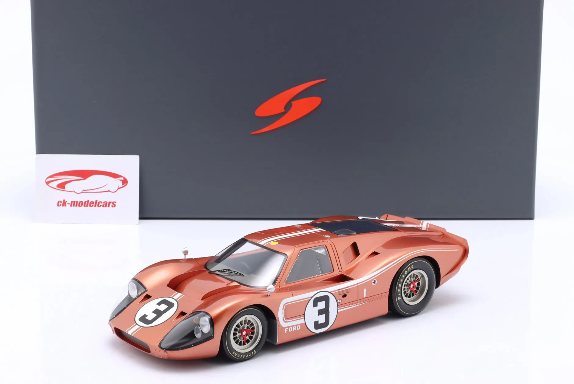 Ford GT40 MK IV #3 24h LeMans 1967 Andretti, Bianchi 1:18 Spark