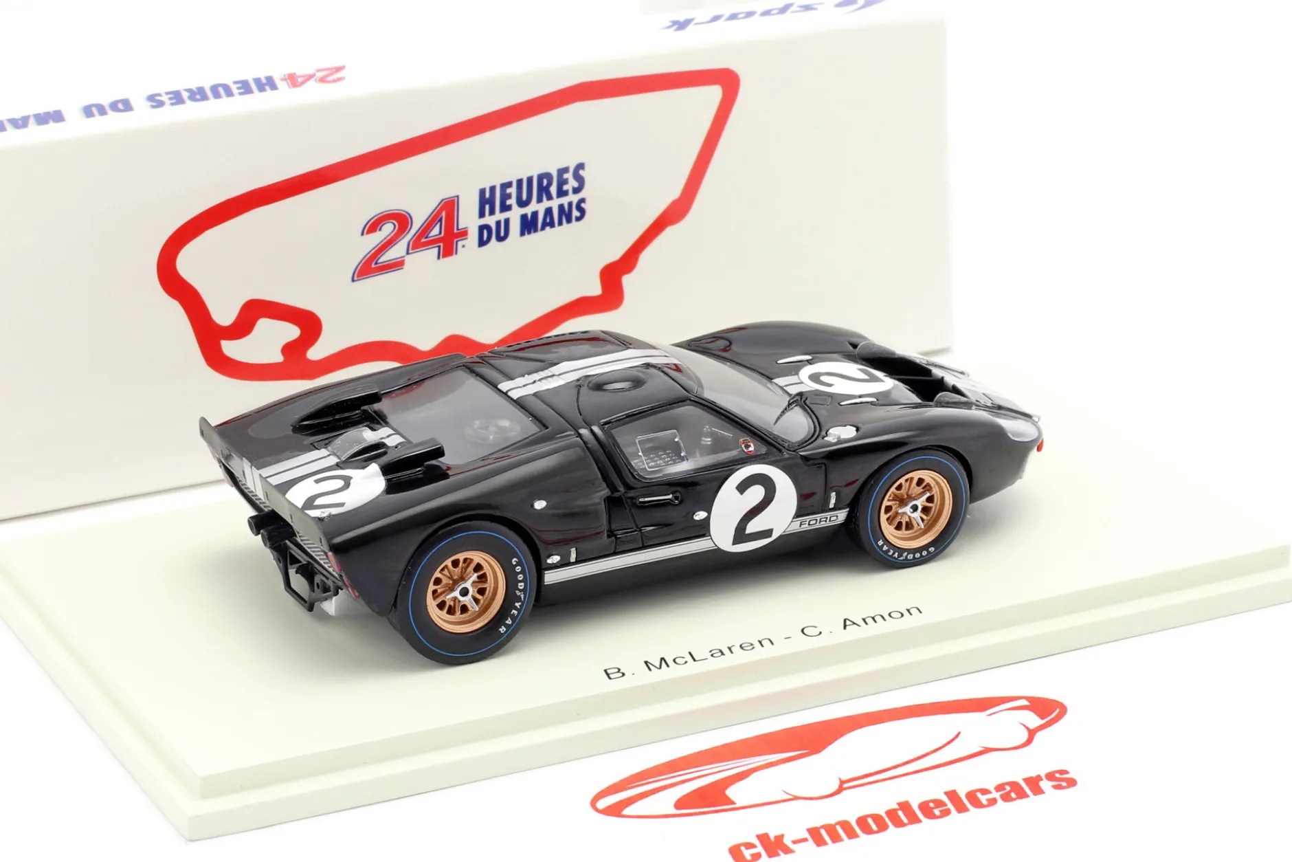 Ford GT40 MK2 #2 Sieger 24h LeMans 1966 McLaren, Amon 1:43 Spark