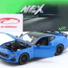 Ford Mustang GT Baujahr 2024 blau metallic / schwarz 1:24 Welly