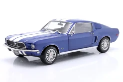 Ford Mustang GT Fastback Baujahr 1968 blau metallic / weiß 1:12 KK-Scale