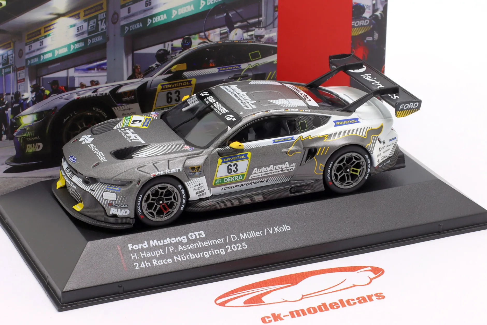 Ford Mustang GT3 #63 24h Nürburgring 2025 HRT Ford Performance 1:43 Ixo