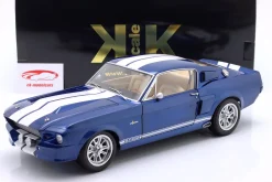 Ford Mustang Shelby GT500 Baujahr 1967 blau metallic / weiß 1:12 KK-Scale
