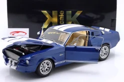 Ford Mustang Shelby GT500 Baujahr 1967 blau metallic / weiß 1:12 KK-Scale