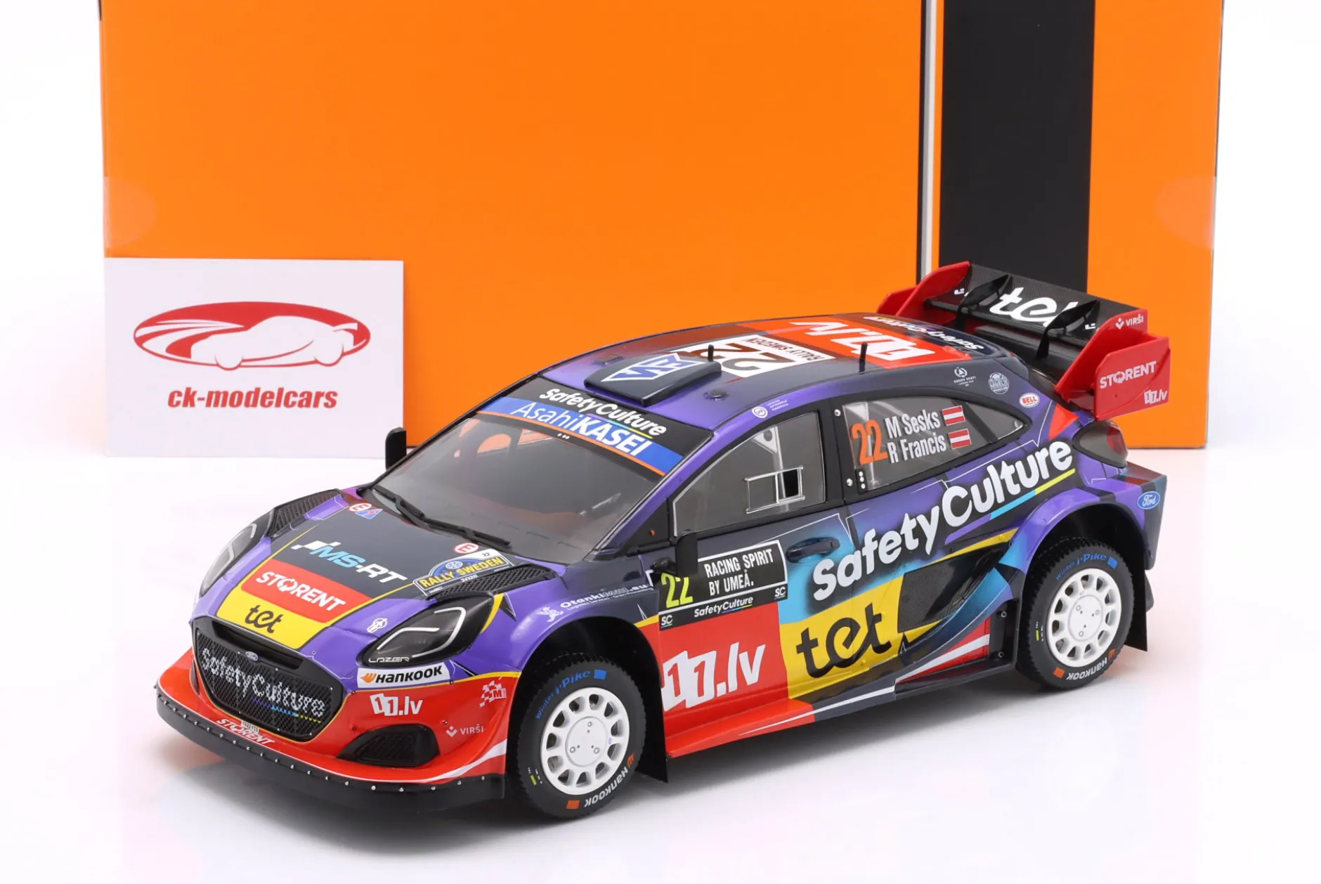 Ford Puma Rally1 #22 6th Rallye Schweden 2025 Sesks, Francis 1:18 Ixo