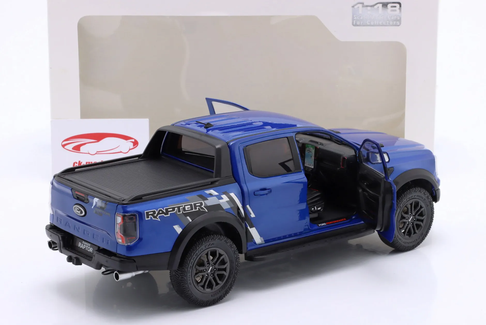 Ford Ranger Raptor Pick-Up Baujahr 2024 blau 1:18 Solido