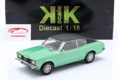 Ford Taunus GT Coupe mit Vinyldach 1971 grün metallic / schwarz 1:18 KK-Scale