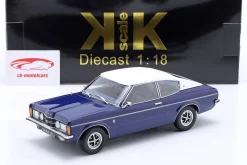 Ford Taunus GXL Coupe Baujahr 1971 dunkelblau / weiß 1:18 KK-Scale