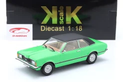 Ford Taunus GXL Limousine mit Vinyldach 1971 grün / schwarz 1:18 KK-Scale