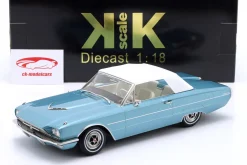 Ford Thunderbird Cabriolet Baujahr 1966 hellblau metallic 1:18 KK-Scale