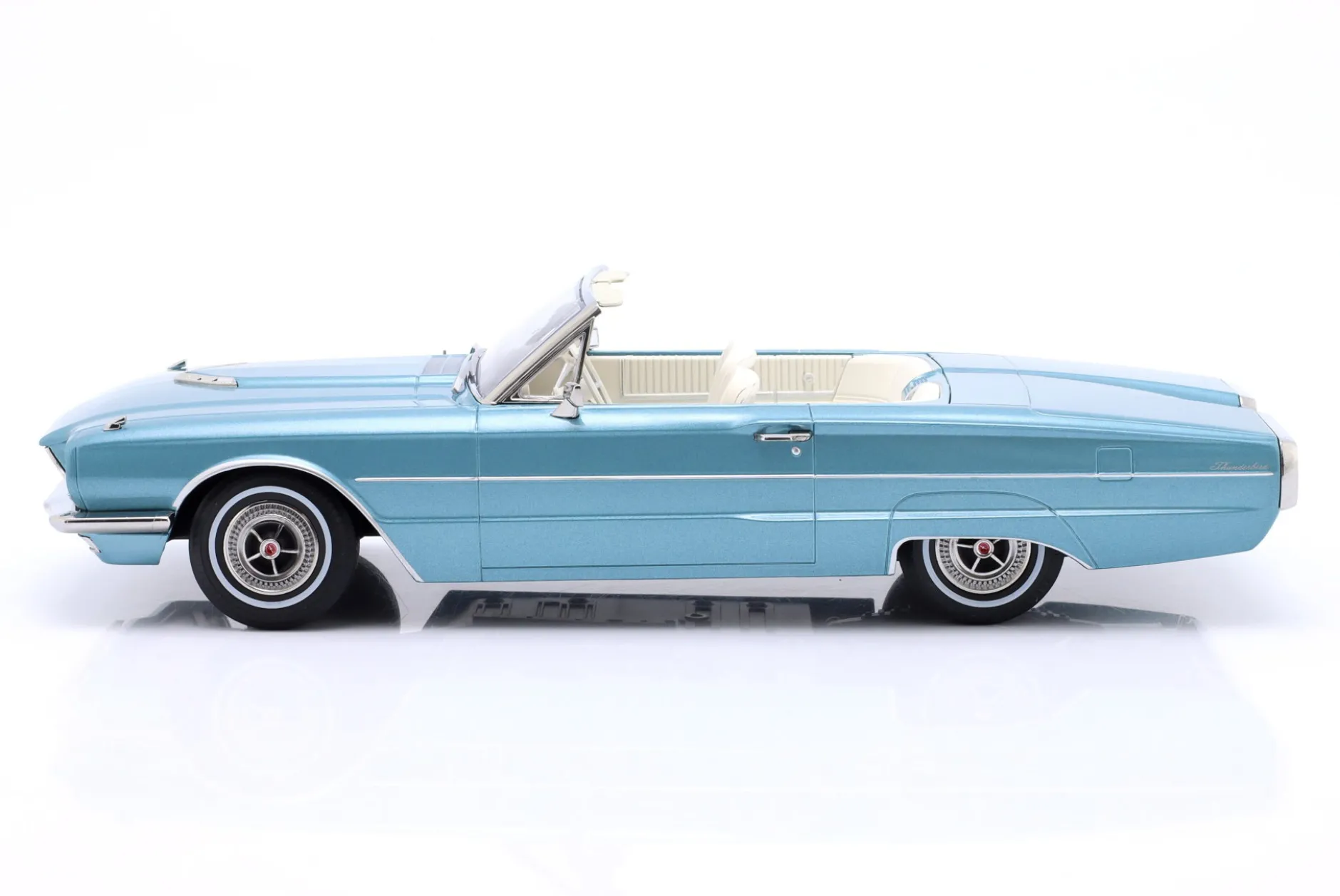 Ford Thunderbird Cabriolet Baujahr 1966 hellblau metallic 1:18 KK-Scale