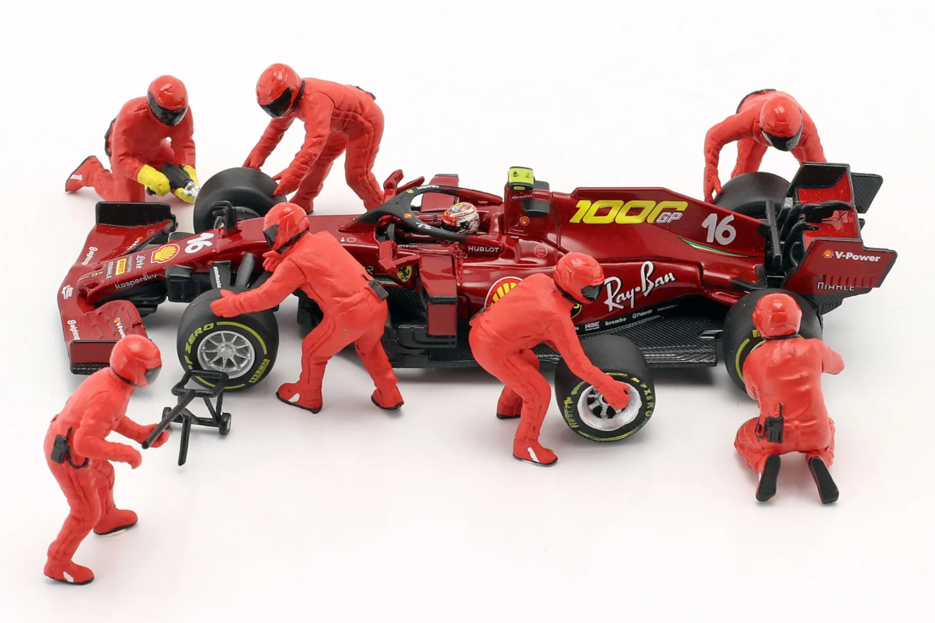 Formel 1 Pit Crew Figuren Set #2 Team Rot 1:43 American Diorama
