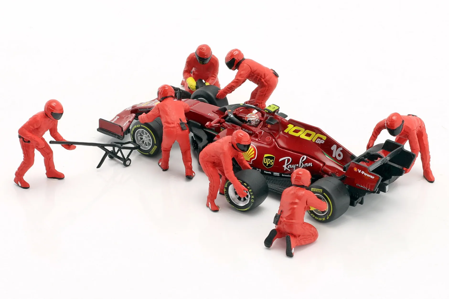 Formel 1 Pit Crew Figuren Set #2 Team Rot 1:43 American Diorama
