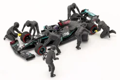 Formel 1 Pit Crew Figuren Set #2 Team Schwarz 1:43 American Diorama