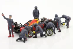 Formel 1 Pit Crew Figuren-Set #3 Team Blau 1:18 American Diorama