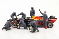 Formel 1 Pit Crew Figuren-Set #3 Team Blau 1:18 American Diorama