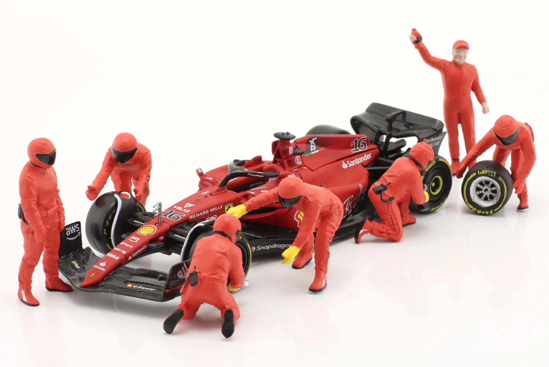 Formel 1 Pit Crew Figuren-Set #3 Team Rot 1:43 American Diorama