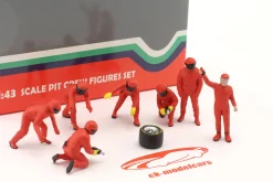 Formel 1 Pit Crew Figuren-Set #3 Team Rot 1:43 American Diorama