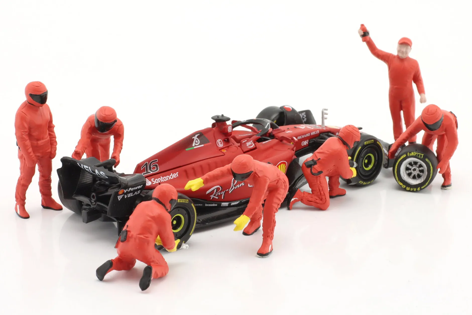 Formel 1 Pit Crew Figuren-Set #3 Team Rot 1:43 American Diorama