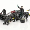 Formel 1 Pit Crew Figuren-Set #3 Team Schwarz 1:43 American Diorama