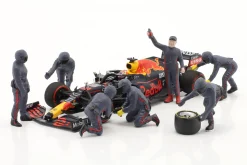 Formel 1 Pit Crew Figuren-Set #3 Team Blau 1:43 American Diorama