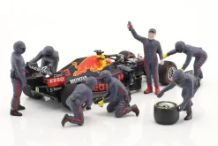 Formel 1 Pit Crew Figuren-Set #3 Team Blau 1:43 American Diorama