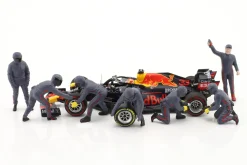 Formel 1 Pit Crew Figuren-Set #3 Team Blau 1:43 American Diorama