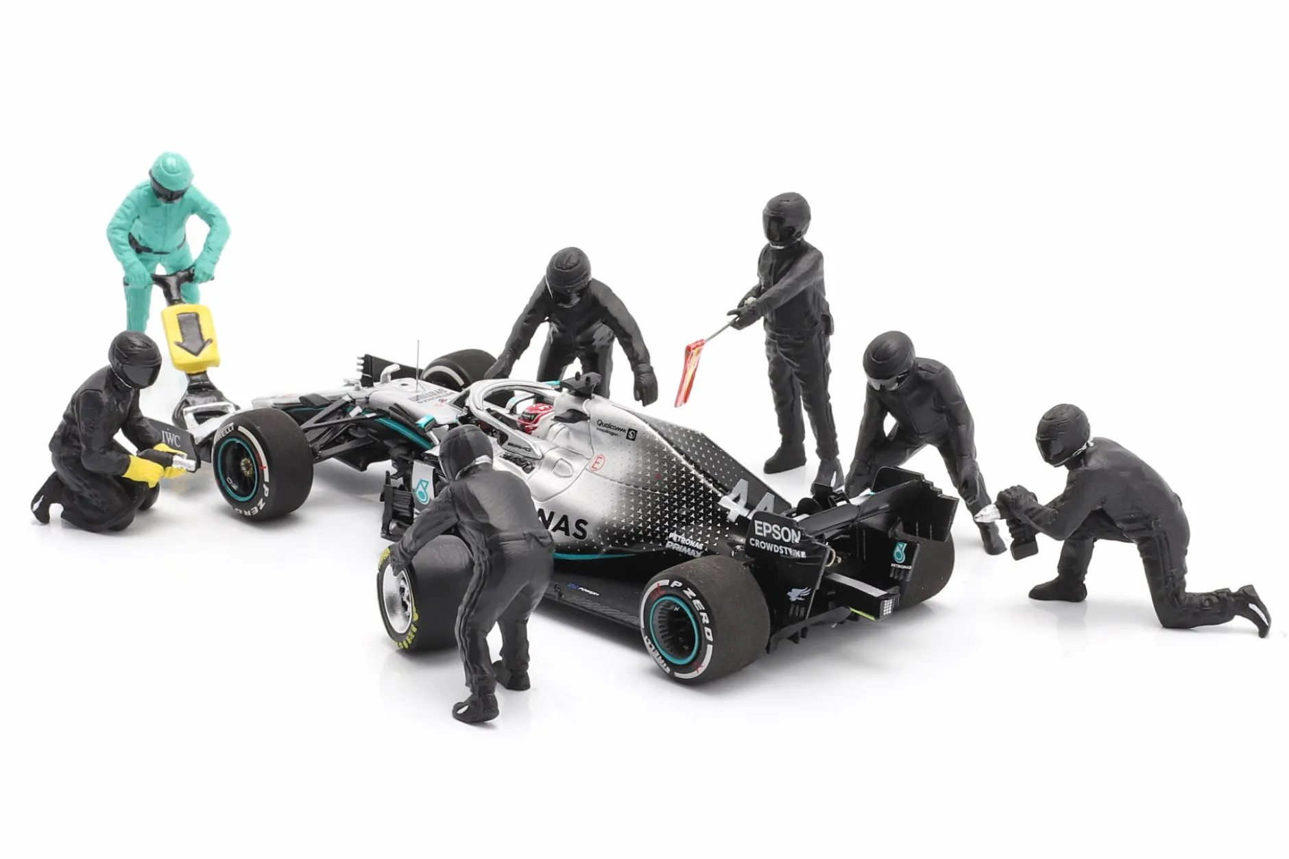 Formel 1 Pit Crew Figuren-Set #1 Team Schwarz 1:43 American Diorama