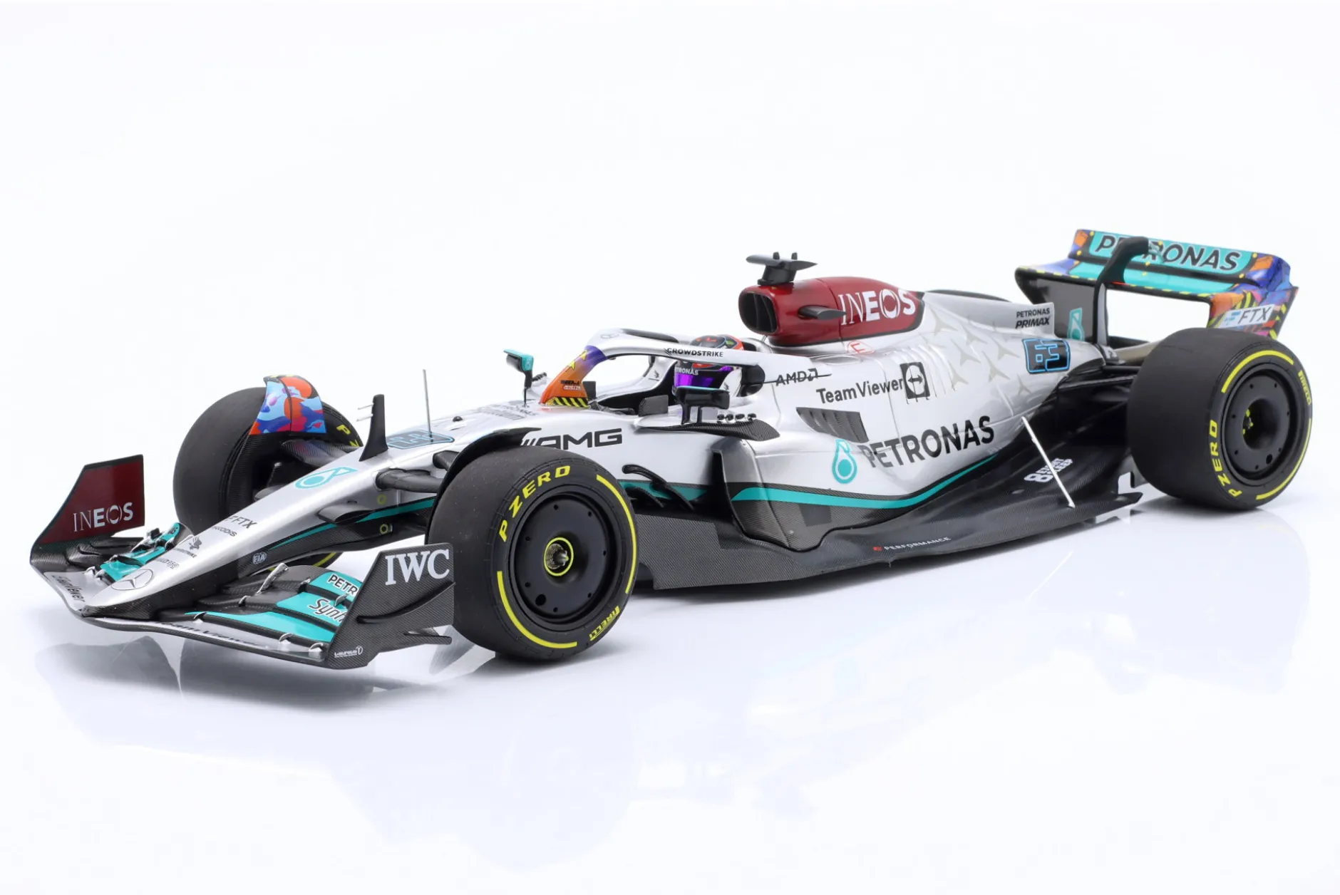 George Russell Mercedes-AMG F1 W13 #63 5th Miami GP Formel 1 2022 1:18 Minichamps