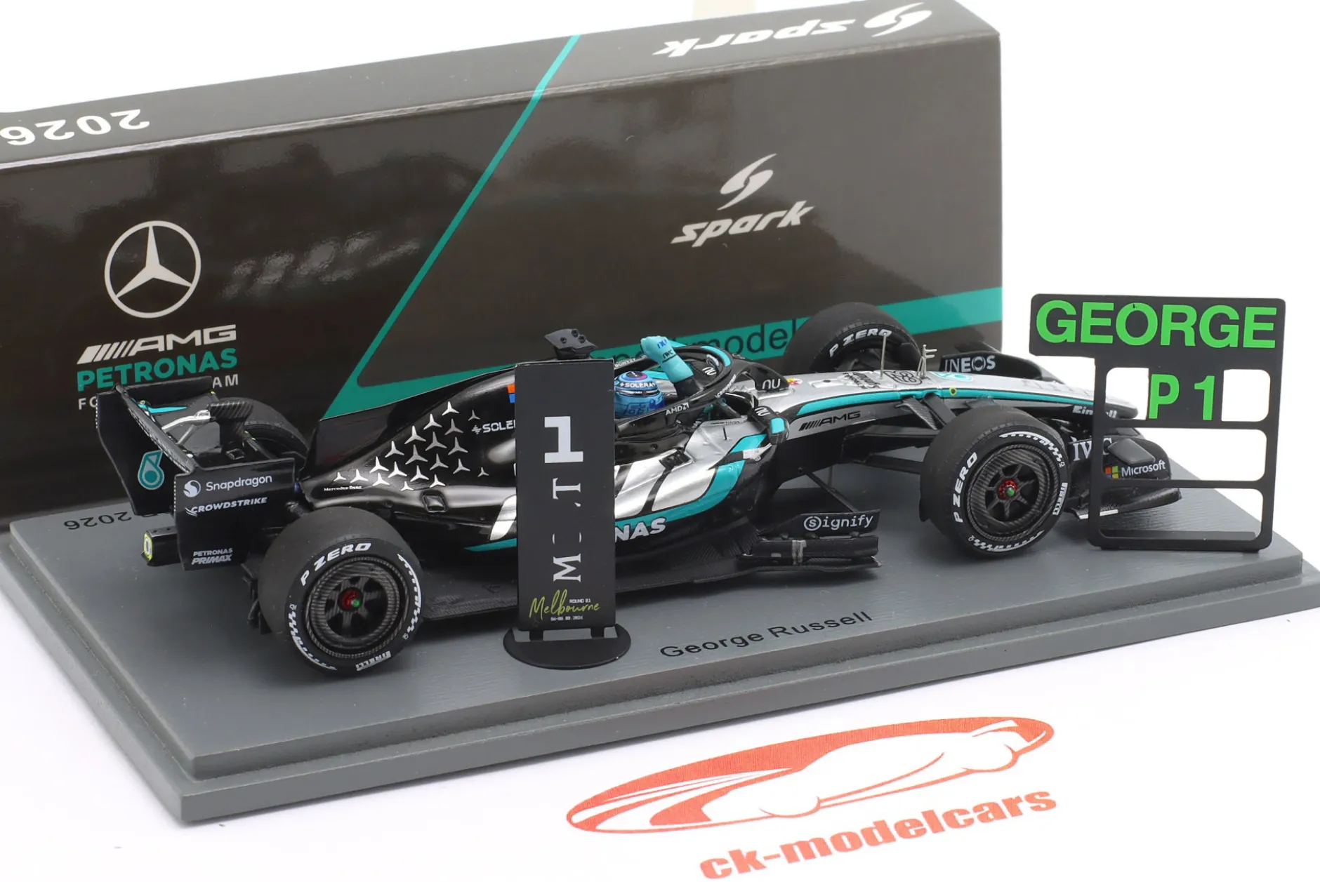 George Russell Mercedes-AMG F1 W17 #63 Sieger Australien GP Formel 1 2026 1:43 Spark