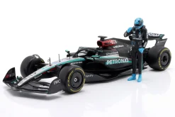 George Russell Mercedes-AMG F1 W15 #63 Formel 1 2024 mit Figur 1:24 Bburago